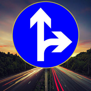 لوحة إشارات مرورية وتحذيرية من الألومنيوم تعمل بالطاقة الشمسية مع ميزات الانعطاف المستقيم والانعطاف اليميني - Product Image 1