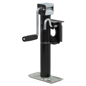 Jambes de support réglables noires pour caravane et remorque, avec poignée, capacité 2000lbs, 5000lbs, 7000lbs, personnalisables - Product Image 3