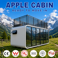 Maison modulaire préfabriquée de style bohème Apple Cabin pour une vie de vacances créative, une retraite en pleine nature