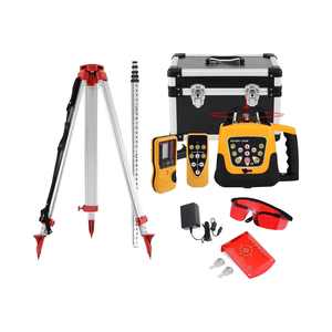 Iglobalbuy Kit de Sistema de Nivelación Automática, Trípode de Topografía con Barra de Aluminio (16.4 pies), Modelo Automático con Haz Rojo CN - Product Image 3