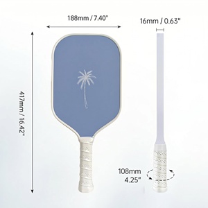 Pala de Pickleball de Fibra de Carbono T700, Estilo Ataque, con Acabado Mate y Pintura Granulada que Mejora la Fricción Superficial y el Control de la Pelota - Product Image 2