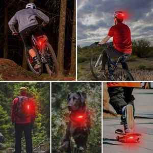 4 Modes USB Rechargeable <b>Bicycle</b> Tail <b>Light</b> Custom Logo COB LED High Brightness Promotional Gift Flexible Mounting Bracket - Product Image 4