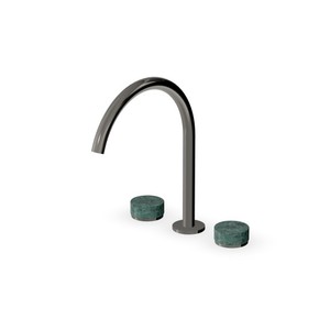 Zucchetti Aver ISY22 miscelatore lavabo monoforo Design moderno rubinetti elettrici termostatici nero-verde finitura in metallo - Product Image 1