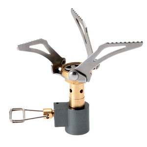 Campingkachel <span class=keywords><strong>Mini</strong></span> Geïntegreerd Opvouwbaar Butaan Handmatig Draagbaar Zakformaat Outdoor Survivaluitrusting Roestvrij staal Aluminiumlegering - Product Image 1