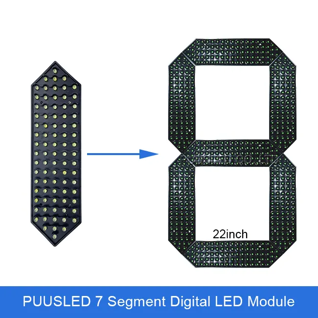 Outdoor 22 Zoll LED Digital Number Board 7 Segment Anzeige
