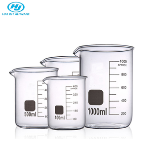 HAIJU LAB 100ml 250ml 1000ml Borosilikatglas-Messbecher Becher Labor Hitze beständiges abgestuftes Becher-Set mit niedriger Form - Product Image 2