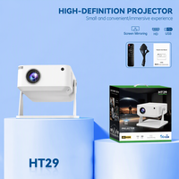 Nouveau projecteur CRT HT29 transfrontalier, best-seller, 720P HD 4K, mini projecteur portable pour home cinéma, fonctionnalité PTZ sans fil, 3D intégré, sans fil