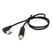 Câble d'imprimante USB 2.0 A mâle vers B mâle, angle droit, échantillon gratuit pour utilisation informatique, gaine en PVC avec blindage tressé