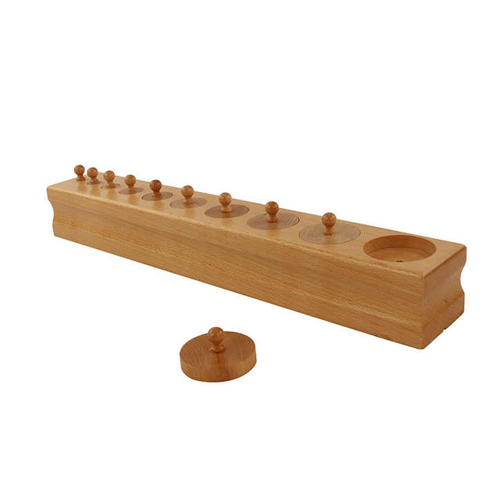 Montessori Kids Wooden Educational Toy - Cylinder Blocks