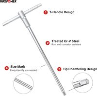 MAXPOWER Set kunci pas Torx Star, kunci pas heksagonal t-handle dengan lengan kecepatan 7 buah