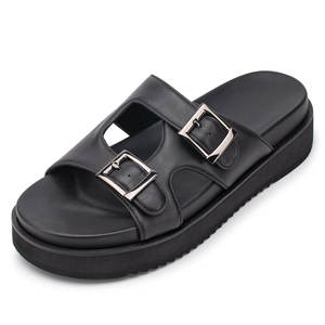 Men's Shoes Outdoor Walking Hiking Beach Shoes Sports Slippers Cow Genuine Leather Slip on Low-top Open-<b>toe</b> Breathable Slippers - Product Image 6