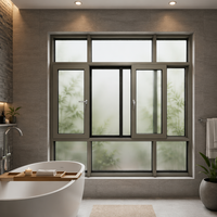 Ventana Corredera de Aluminio Personalizada de Fabricación China HUACAI, Hermética con Presión Lateral, Perfil 90/110, Servicio OEM Aceptado