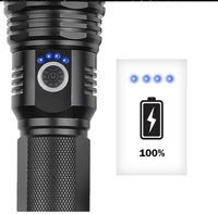 Puissante lampe de poche tactique XHP70 lampes de poche LED zoomables USB batterie Rechargeable lampes d'alimentation équipement de Camping torche