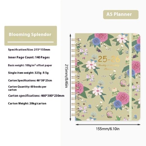 2026 for Amazon A5 Weekly Notebook Wholesale Cross-Border Plan <strong>Calendar</strong> Diary with Coil Binding Paper Cover for Gift - Product Image 6