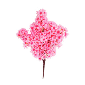 Branches de fleurs de cerisier artificielles Xinchengzhi, 5 branches, fleurs en soie plastique, rose clair, bleu clair, blanc, décoration de mariage et de la maison - Product Image 5
