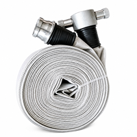 Tuyau d'incendie plat en PVC haute pression personnalisable de 30 m et 2,5 pouces, certifié CE, avec raccord, équipement de lutte contre l'incendie