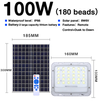 Projecteur LED solaire extérieur étanche IP65, réflecteur solaire pour jardin, éclairage solaire IP65