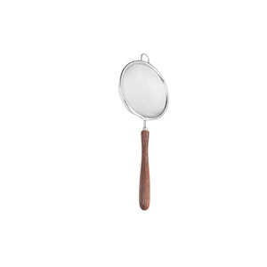 Tamis à matcha en acier inoxydable 304, tamis à lait de soja, outil de pâtisserie, tamis à jus avec manche en bois pour la cuisine - Product Image 5