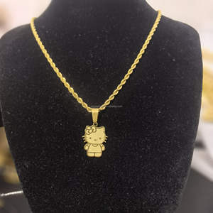 स्टेनलेस स्टील अनुकूलित कार्टून पात्रों प्यारा बिल्ली की अंगूठी सरल और ठंडा शैली 14k 18k 18k सोने की प्लेटेड वर्ण रिंग - Product Image 5