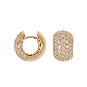 ต่างหูแบบห่วงประดับเพชรทรงรี ทองคำขาว 18K เครื่องประดับหรูหรา ป้องกันการแพ้ สำหรับผู้หญิง - Product Image 1