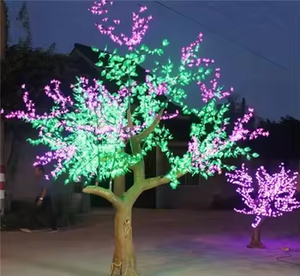 Arbre de lumières <span class=keywords><strong>LED</strong></span> imperméable fait à la main personnalisé grand arbre de fleurs de cerisier artificiel pour la décoration d'Halloween de festivals d'intérieur et d'extérieur - Product Image 5