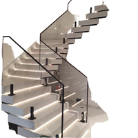 Chuanlan moderne en acier inoxydable verre broche pince sans cadre piscine clôture balcon escalier Villa hôtel verre balustrade pour appartement