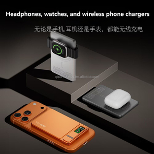 Mini chargeur sans fil magnétique ultra fin pour smartphone, batterie externe en aluminium avec écran, compatible avec <span class=keywords><strong>Apple</strong></span> <span class=keywords><strong>Watch</strong></span> - Product Image 2