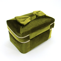 Pochette de maquillage en velours écologique personnalisée de marque, sac de toilette en velours pour cosmétiques, sac de voyage léger, organiseur de beauté de voyage