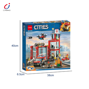 ชุดตัวต่อบล็อกของเล่นเด็กเฉิงจี ชุดหลายชิ้น รถดับเพลิง แนวการศึกษา วิวถนนในเมือง - Product Image 5