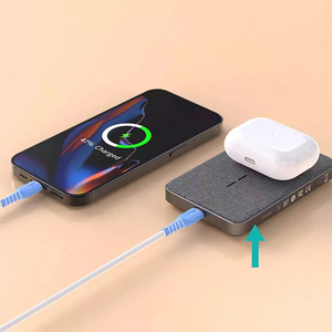 NOUVEAU Fabric PD20W 15W Portable 5000mah 10000mah Chargement rapide Mini Slim Magnetic Wireless Charger Power Bank avec support de téléphone - Product Image 5
