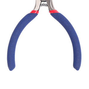 Alicates de punta fina DIY de 5 pulgadas con mordaza dentada de acero al cromo vanadio, con muelle, para manualidades y fabricación de joyas - Product Image 1