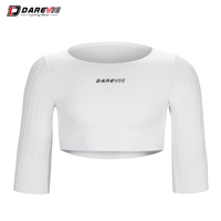 Sous-vêtements de cyclisme Darevie personnalisés, respirants, légers, blancs, manches courtes, couche de base de cyclisme aérodynamique