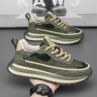 Chaussures décontractées et respirantes pour hommes, rehaussantes, à plateforme épaisse, pour la marche et les loisirs, tendance printemps