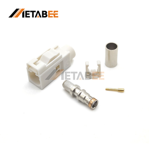 Conector Hembra Fakra B para Crimpar y Soldar para Cable RG58 LMR-195, Soluciones de RF Automotriz de Alta Frecuencia - Product Image 1