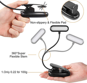 Lampe de lecture portable à lumière rouge 670nm, à clipser sur <span class=keywords><strong>un</strong></span> livre, lampe LED sans lumière bleue, protection des yeux, flexible, rechargeable par USB, lampe de lecture pour livre - Product Image 6