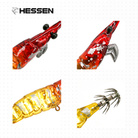 Nouvelles leurres artificielles Hessen 110mm 16g pour calamar, coulantes, en PVC, de haute qualité, lumineuses, pour la pêche au saumon, au bar et au brochet en eau salée