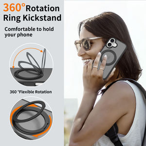 Funda de teléfono con soporte giratorio de 360 ° para Iphone 13 14 15 16 17, funda trasera de teléfono magnética con carga inalámbrica para Iphone 17 - Product Image 2