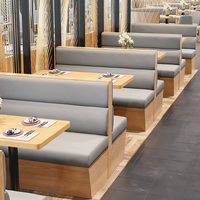 Usine Foshan Bois Massif Western Restaurant Café Dessert Boutique Restaurant Restaurant Mur Booth Canapé Table et Chaise Combinaison