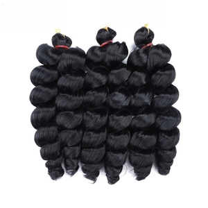 YUNSEN Mèches <span class=keywords><strong>de</strong></span> cheveux synthétiques africains pour crochet, boucles printanières, ondulations lâches, 22'', <span class=keywords><strong>Modèle</strong></span> YS-26419-02 - Product Image 4