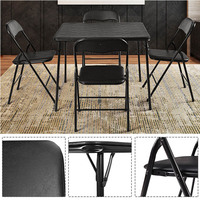 Ensemble de Table pliante et Black bridge, 5 pièces, pour jeux d'invités, salle à manger, haute qualité