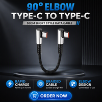 Kabel Pengisian Daya Super Cepat Nylon Type-C 025 meter; Kabel Data Mobil 05 meter; Kabel Power Bank dan Kabel Gaming Mobile
