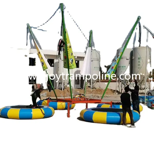 Kinder bungee trampolin/bungee springen aufblasbare trampolin