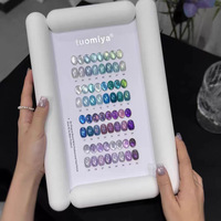 Ensemble de vernis à ongles en gel durable Tuomiya 32 couleurs Monet bleu-violet effet œil de chat, emballage de base, kit professionnel pour salons de manucure