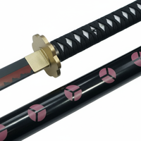 Accessoire d'Halloween, ensemble d'épées de cosplay Roronoa Zoro, épées de samouraï en mousse PU, arme pour les plus de 14 ans, cadeau d'anniversaire unisexe