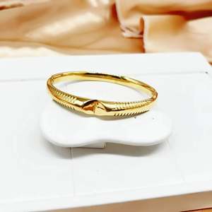 Fashion <b>Bangle</b> 316L Stainless Steel PVD Gold Plating Sustainable Resistant Jewelry Accessory - Product Image 2