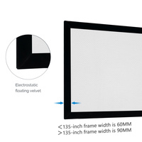 Écran de projection acoustiquement transparent de 92 à 220 pouces, cadre fixe tissé Ultra HD 4K/8K pour cinéma maison