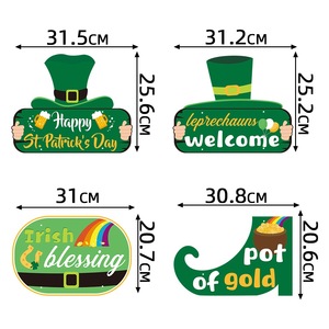 DAMAI Letrero Colgante de Bienvenida para Puerta o Porche del Día de San Patricio, Decoración de Pared para el Festival Irlandés, Adorno para Suministros de Fiesta del Día de San Patricio - Product Image 4