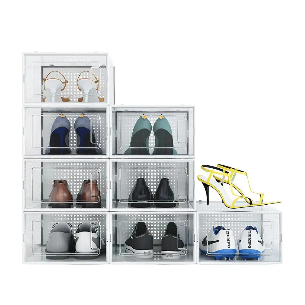 Çoklu modeller mevcut katlanabilir plastik ayakkabı saklama kutusu ayakkabı ayakkabı kutusu