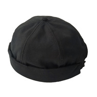Casquette Docker unisexe décontractée rétro en coton sans visière, réglable, à revers roulé, motif imprimé, pour les activités de plein air et les voyages, toutes saisons