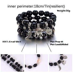 Pulseras y Brazaletes de Joyería Fina, Kits para Hacer Joyería Boho, Pulsera de Cuentas de Vidrio Coloridas Personalizadas con Elefantes, Juego de Pulseras para Parejas - Product Image 4